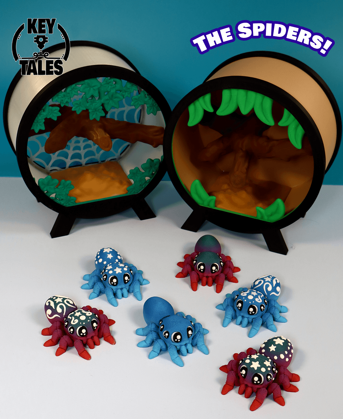 The Critterlings: Spiders (Clear, Starlight, Peacock) 3d model