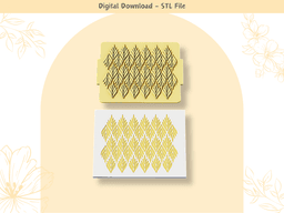 Wheat Pattern Texture Mat | STL File | Clay Embossing Stamp | Unique Pattern | Polymer Clay Earrings 3d model