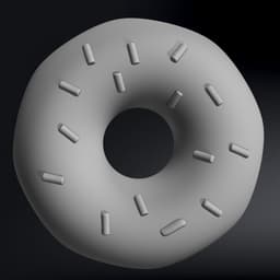 FREE The Simpsons Donut, Pinky Glazed Donut With Sprinkles 3d model