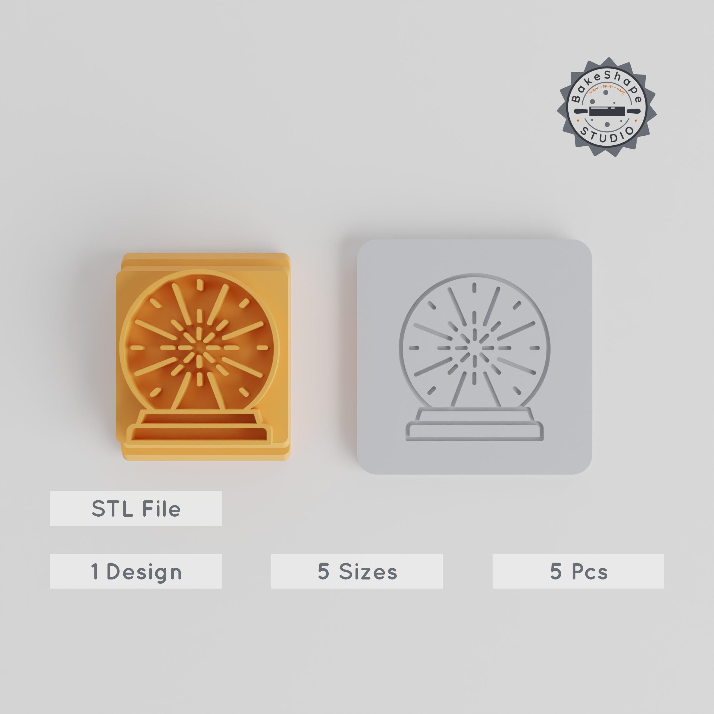 Magic Ball Stamp Tile Set, 5 Motif Sizes: 20-40mm, Perfect for Clay, Cookies & Fondant, Halloween Party Decoration PRODUCT_4136 3d model