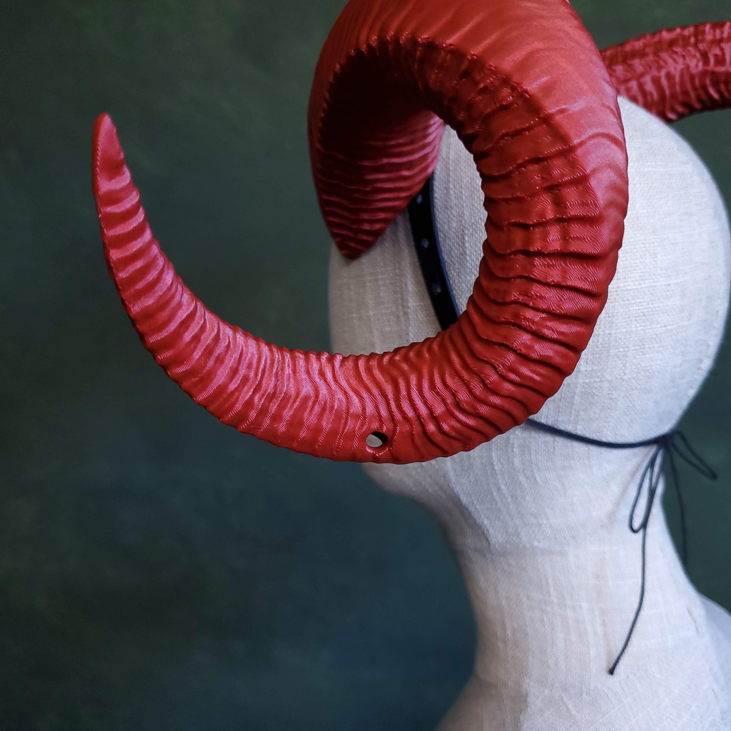 Ruby | Tiefling Costume Horns 3d model