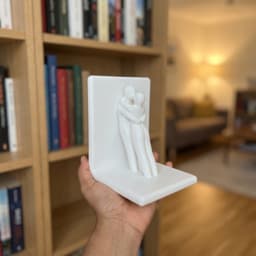 Romantic Embrace Bookend | Minimalist Couple Sculpture | Premium STL & OBJ 3d model