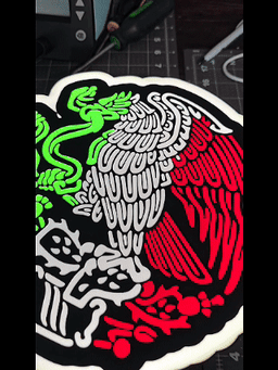 Mexico Eagle LED Light Box β Tricolor Wall Art 3d model