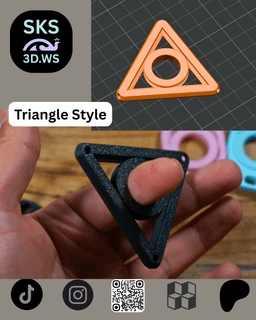 Keyring Car Fidget Spinner 3 Styles Free Model 3d model