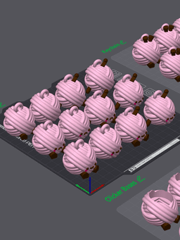 Cute Articulated & Clicker Yarn Ball | No AMS | Print-in-place | Support-free 3d model