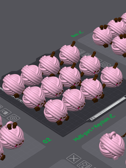 Cute Articulated & Clicker Yarn Ball | No AMS | Print-in-place | Support-free 3d model