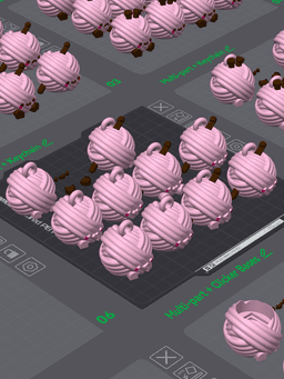 Cute Articulated & Clicker Yarn Ball | No AMS | Print-in-place | Support-free 3d model