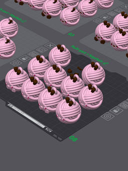Cute Articulated & Clicker Yarn Ball | No AMS | Print-in-place | Support-free 3d model