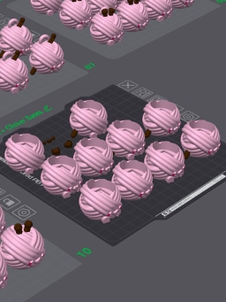 Cute Articulated & Clicker Yarn Ball | No AMS | Print-in-place | Support-free 3d model