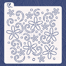 Flowers Stencil SVG 3d model