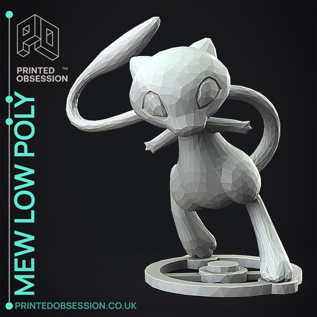 Mew - Low Poly - Pokemon - Fan Art 3d model