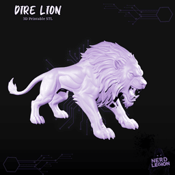 Dire Lion - Dungeons and Dragons 3D Model 3d model