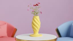 Danza Vase – Modern Flowing Form Vase | Contemporary Home Decor 3d model