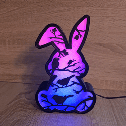 Bunny Rabbit Led Lamp - Set 1 - 10 Different Faces 3d model
