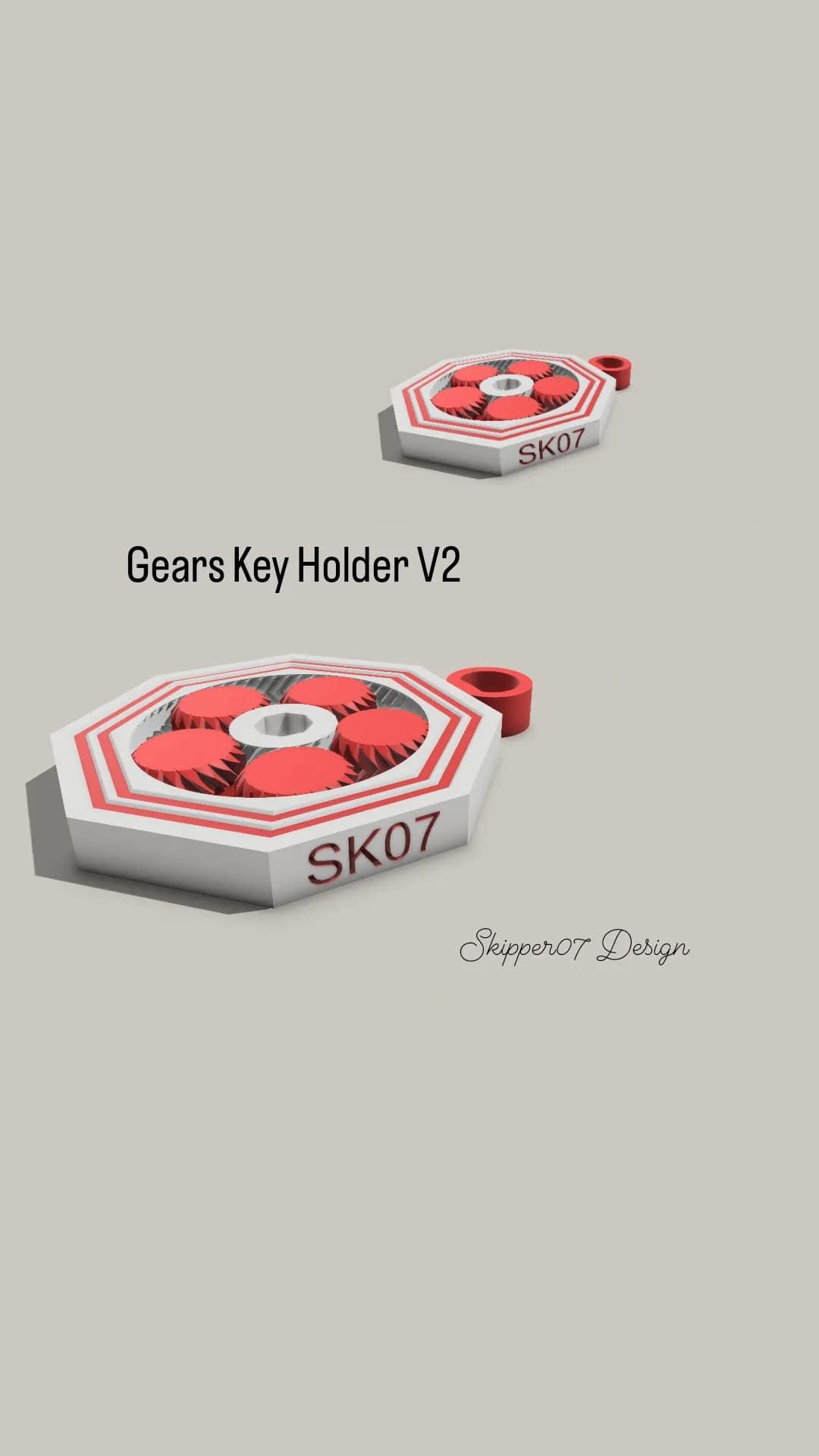 Gears Key Holder SK07  V2.stl 3d model