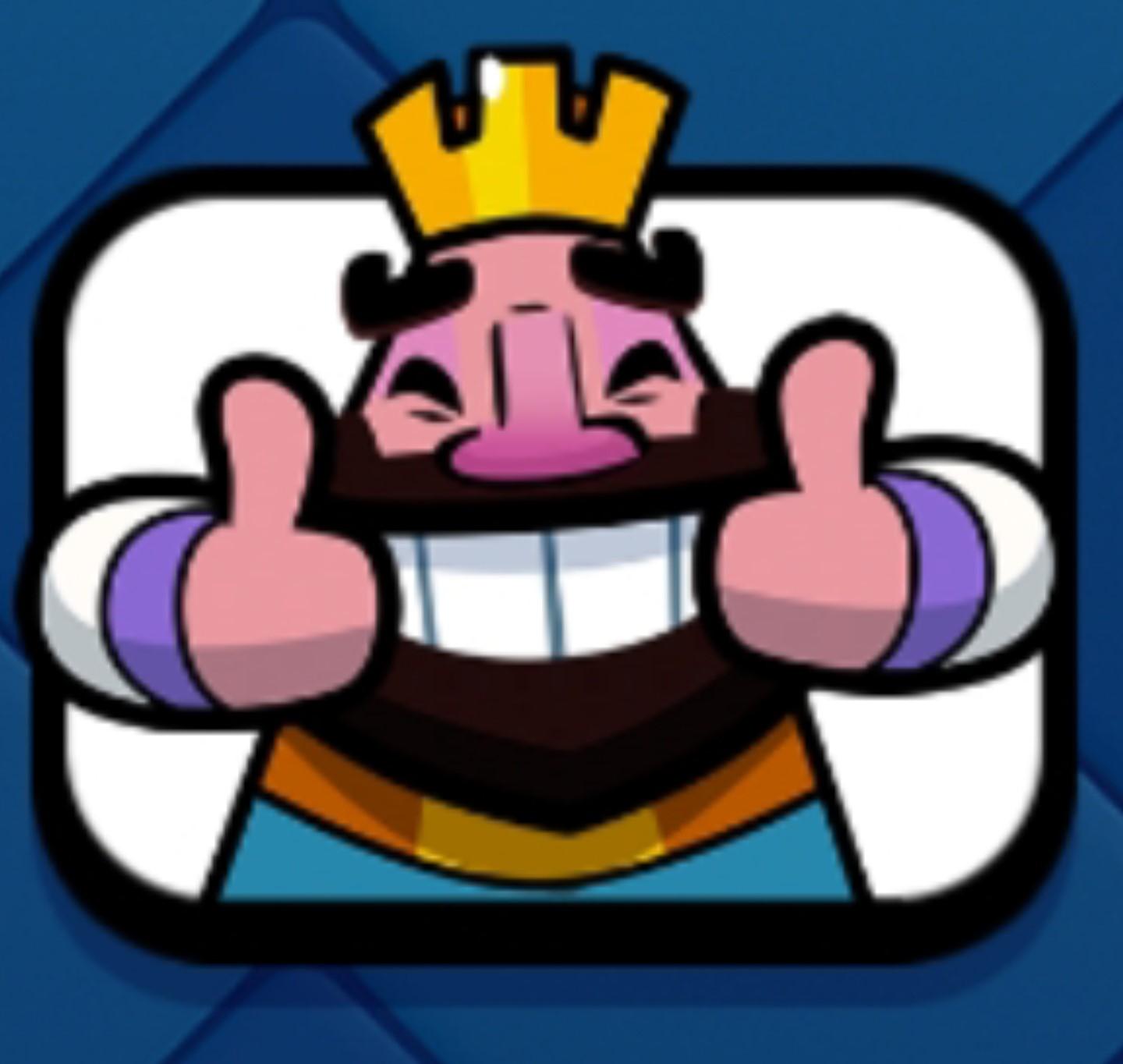 Thumbs Up King Emote from Clash Royale 3d model