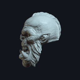 Orc V8 - Custom Action Figure Head 3d model
