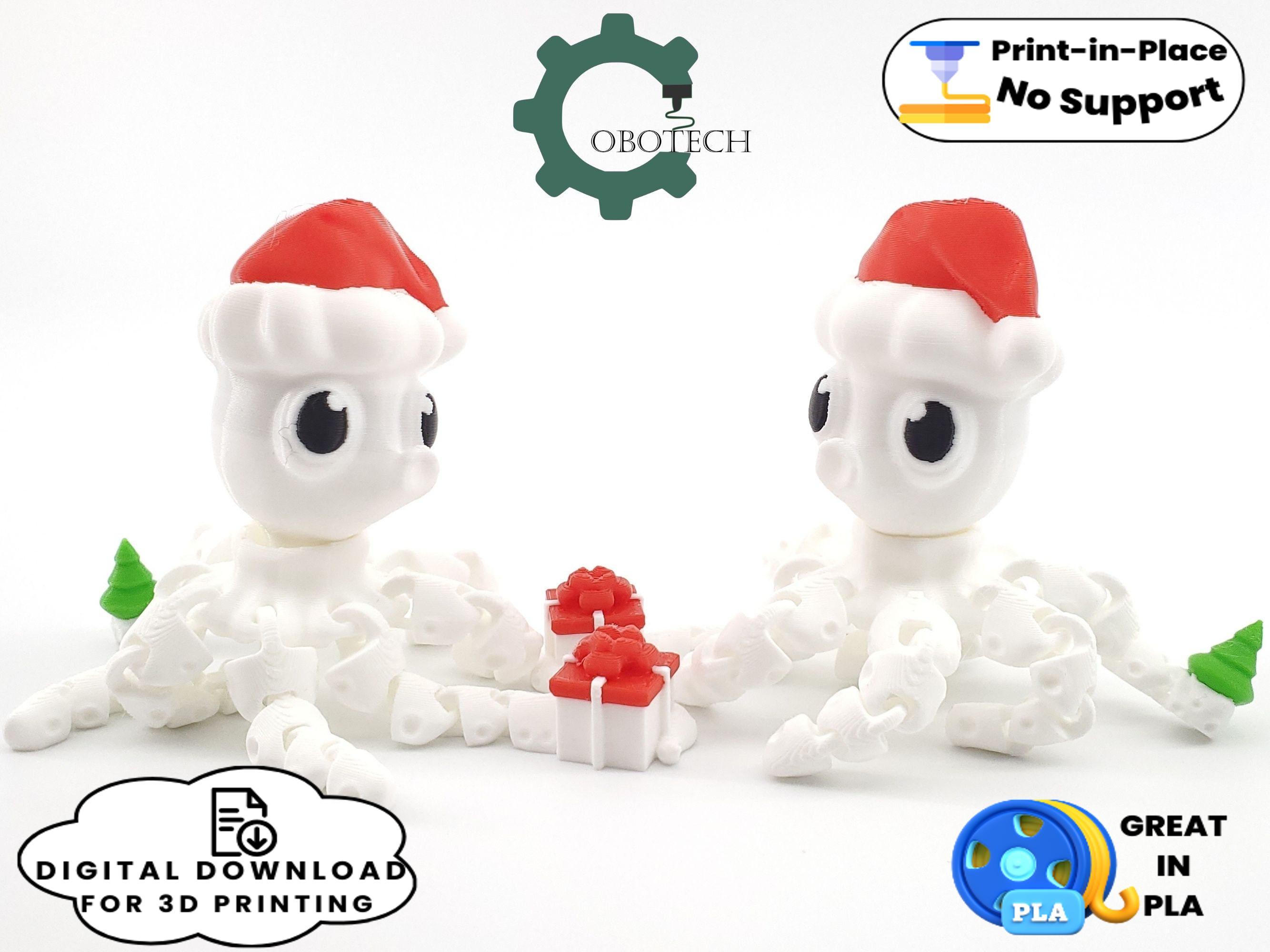 Cobotech Articulated Christmas Octopus 3d model