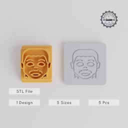 Halloween Horror Icon Stamp Tile Set, 5 Sizes for Clay, Cookies & Fondant PRODUCT_1898 3d model