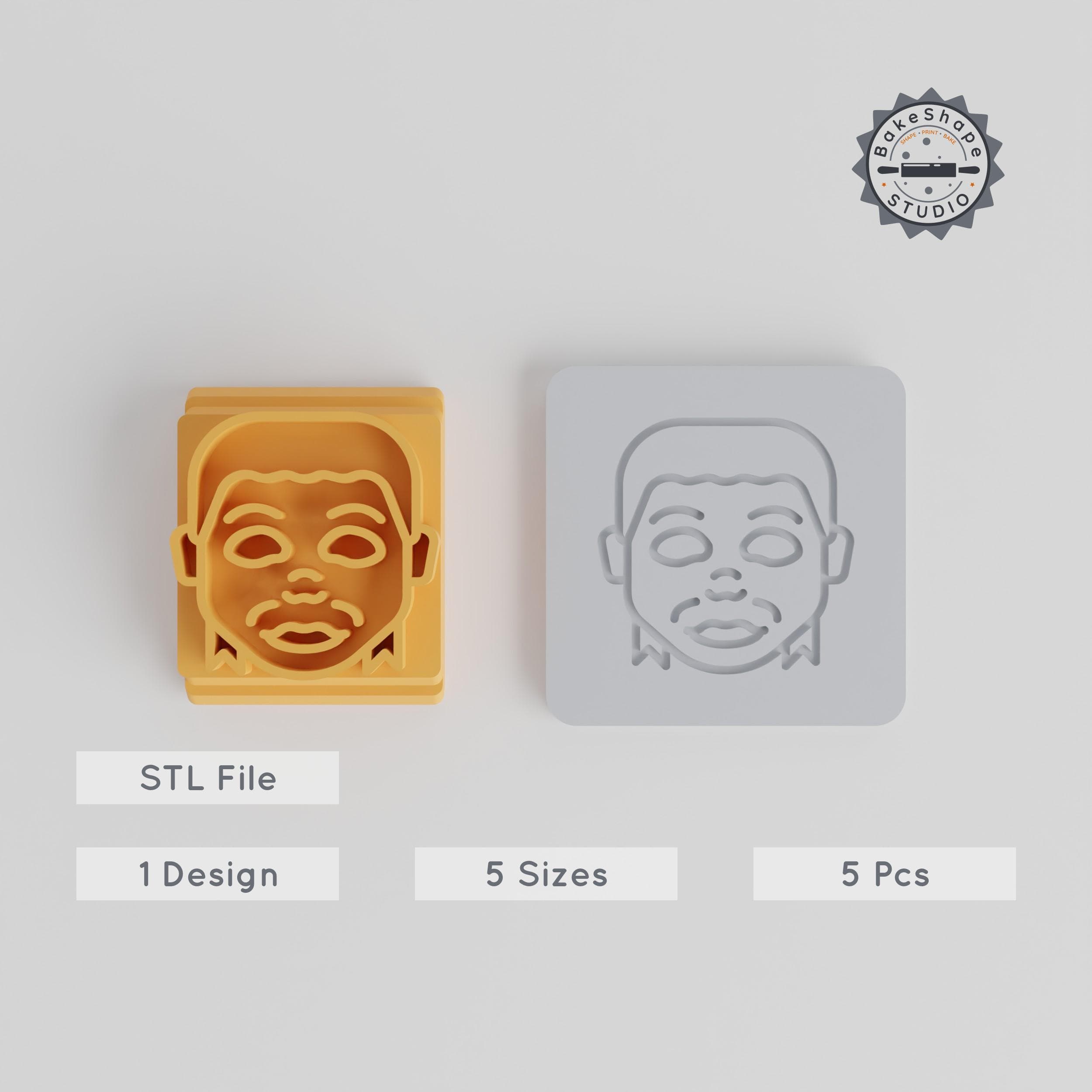 Halloween Horror Icon Stamp Tile Set, 5 Sizes for Clay, Cookies & Fondant PRODUCT_1898 3d model