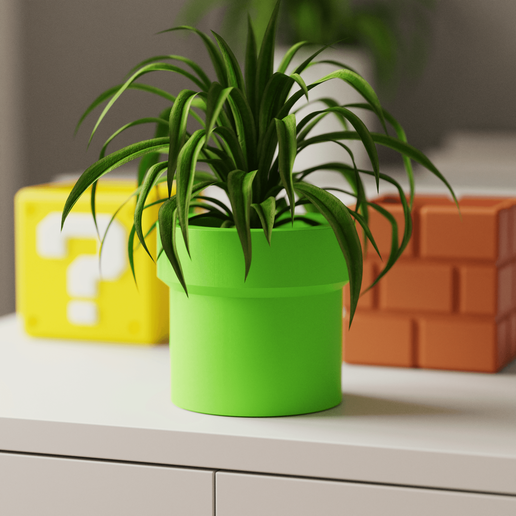 RETRO BLOCK Collection - Planter Set 3d model