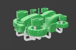 John Deere 3720 Tractor Kit Chassis 1/87 3d model