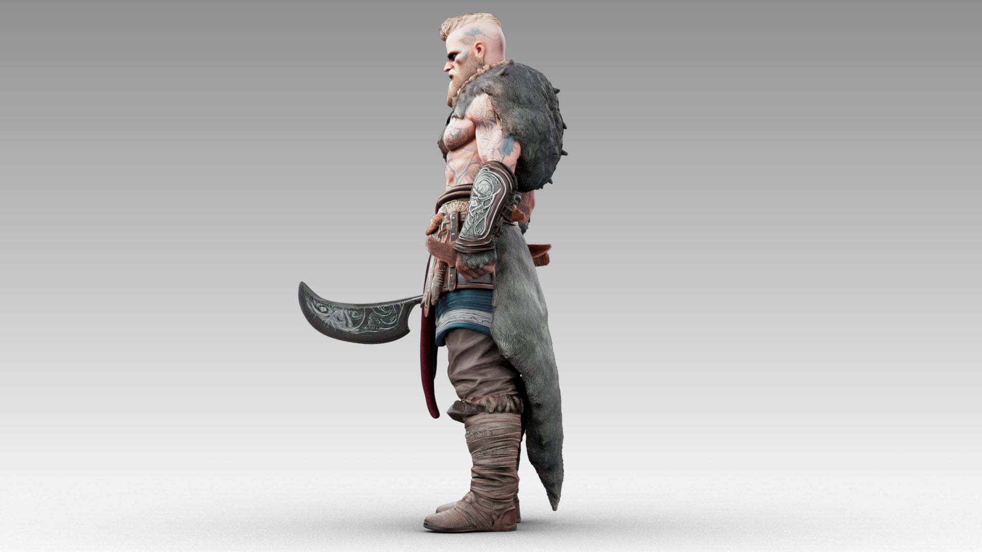 Viking Berserker 3d model