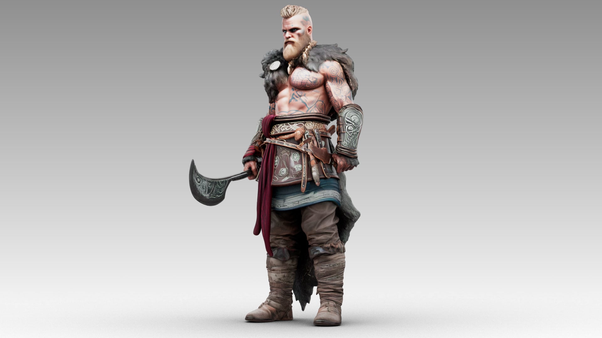 Viking Berserker 3d model