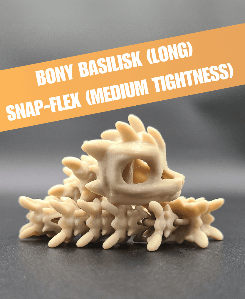Long Bony Basilisk - Articulated Snap-Flex Fidget (Medium Joints) 3d model