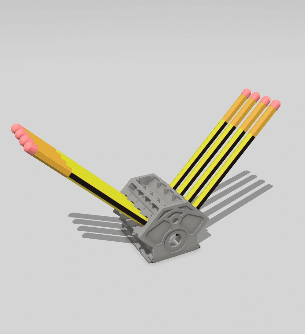 V8 Engine Pencil holder 3d model