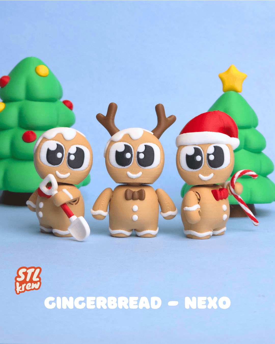 Articulated Gingerbread Christmas- Nexo style 3d model