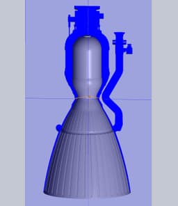 Space-X Merlin 1D Rocket Engine Printable Desk Model 3d model