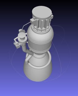 Space-X Merlin 1D Rocket Engine Printable Desk Model 3d model