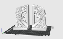 Enchanted Forest Bookends STL | Tree Root Book Ends 3D Print File | Woodland Bookshelf Decor 3d model