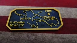 Mavericks Trail Badge Fins and Things Moab Utah 3d model