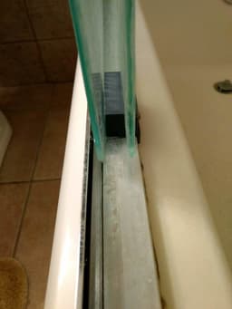 Glass shower door guide 3d model