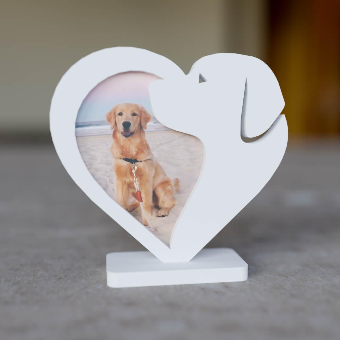 Dog heart photo frame 3d model