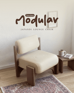 Japandi Modular Lounge Chair 3d model