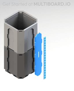 2 LU Bin Fit - OO Extension Locked Lite Rail 3d model
