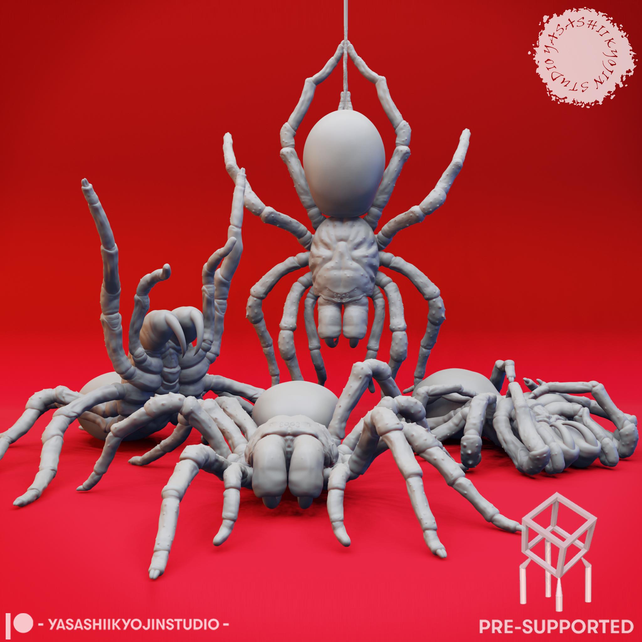 Giant Spider Cluster - Tabletop Miniature (Pre-Supported) 3d model