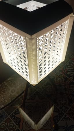 Candil ratan tablelamp// Lampara de mesa candil de ratan (base flotante, invisible) 3d model