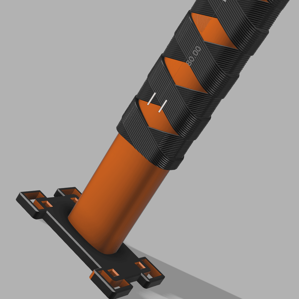 MUICHIRO TOKITO - PRINT IN PLACE KATANA - SINGLE COLOR ASSEMBLY FOR MMU LOOK! 3d model
