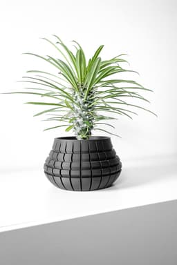 The Ivane Planter Pot with Drainage Tray & Stand Included | Modern and Unique Home Decor 3d model