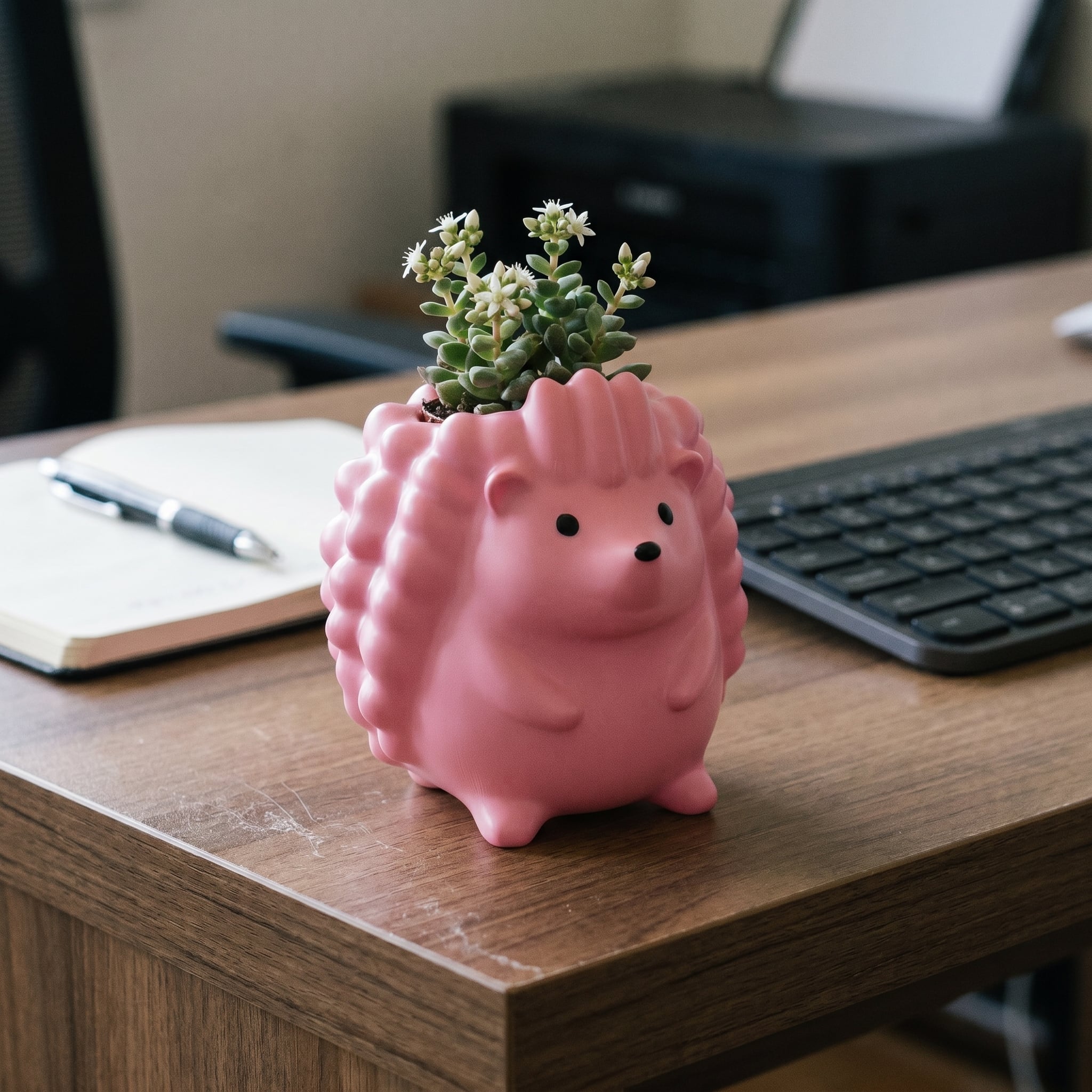Flower Pot & Pen Holder Kawaii Cute Decor Premium STL & OBJ 3d model