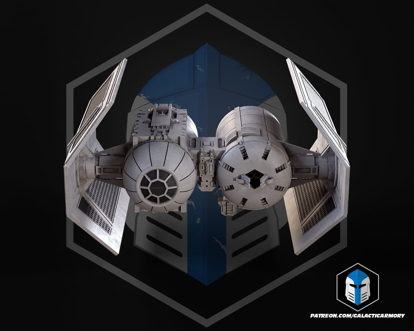 TIE Bomber Vehicle Kit Card - 3D Print Files 3d model