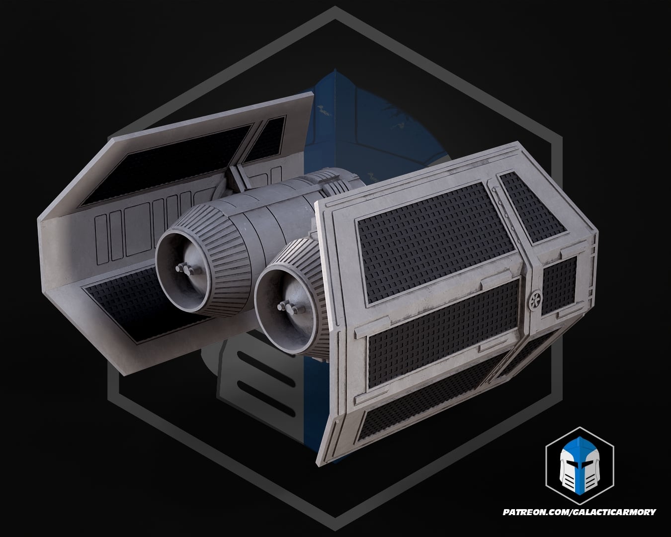 TIE Bomber Vehicle Kit Card - 3D Print Files 3d model