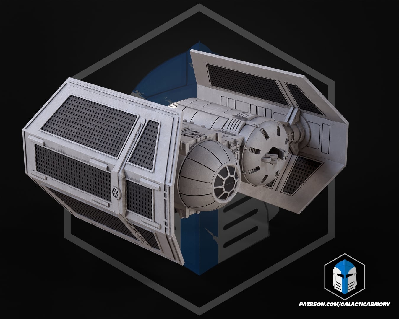 TIE Bomber Vehicle Kit Card - 3D Print Files 3d model