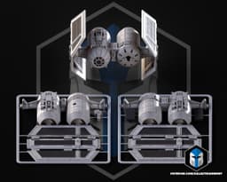 TIE Bomber Vehicle Kit Card - 3D Print Files 3d model