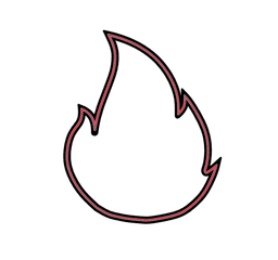 Flame Cookie Cutter STL File - 4 inches 3d model
