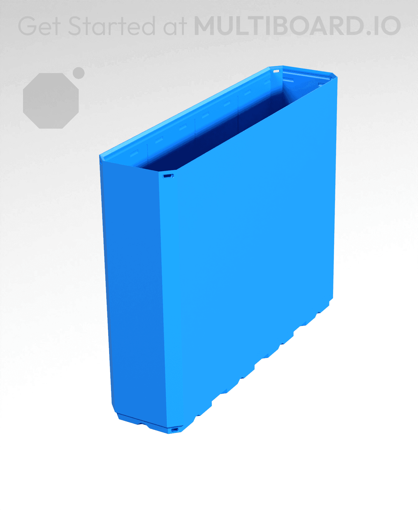 1x4x3 CU - Simple Walls - Multibin Shell 3d model